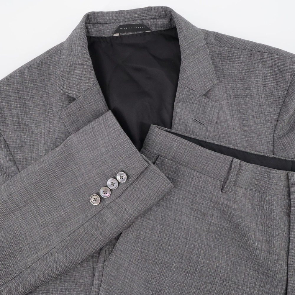 BOSS‎ Hugo Boss Super 120 Wool Suit Grey Long Sleeve Mens 40R